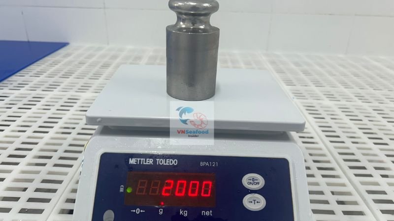 calibration of seafood scale